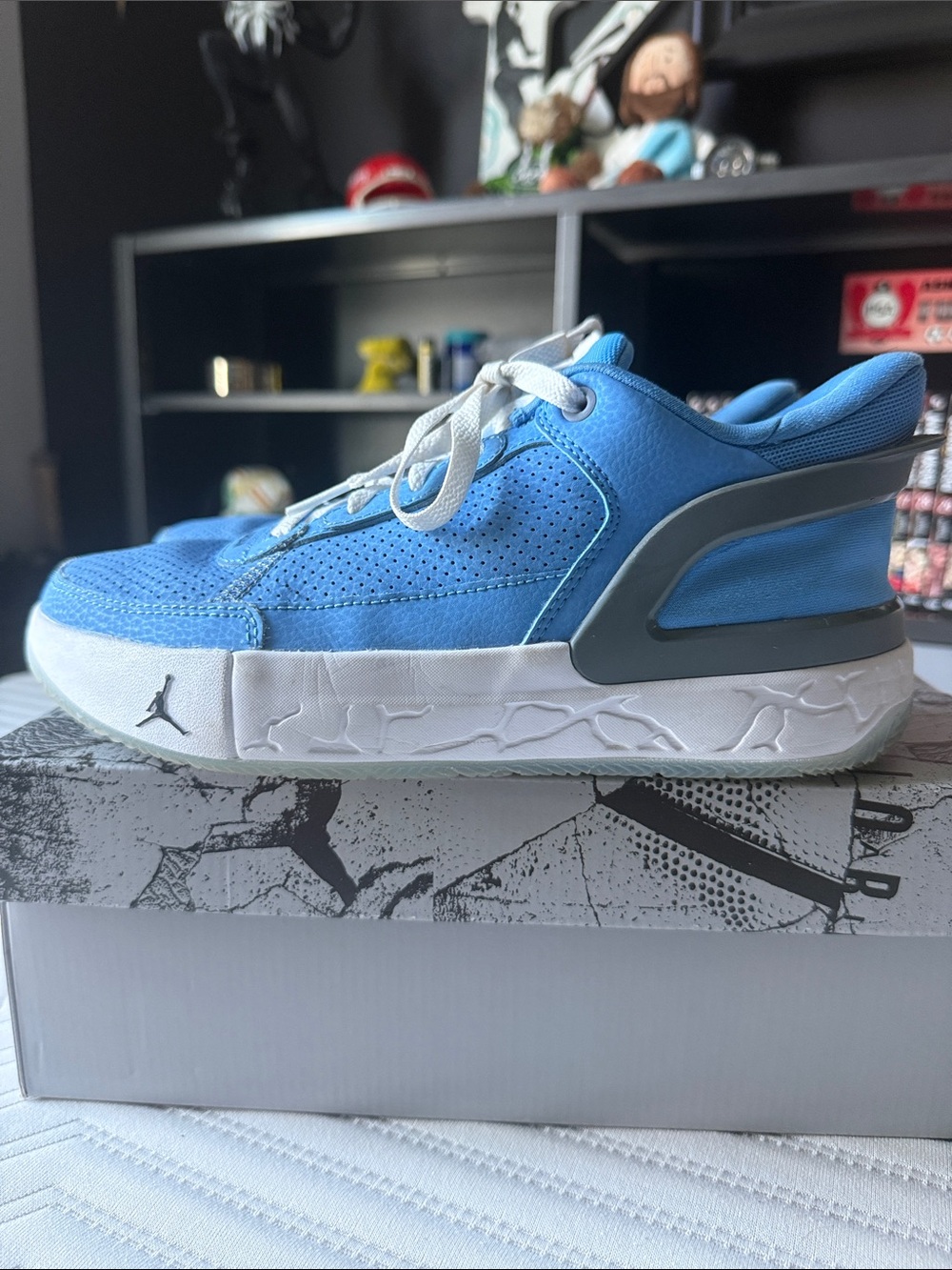 JORDAN DAY1 E.O UNIVERSITY BLUE BOYS BASKETBALL SHOES SNEAKERS 7y